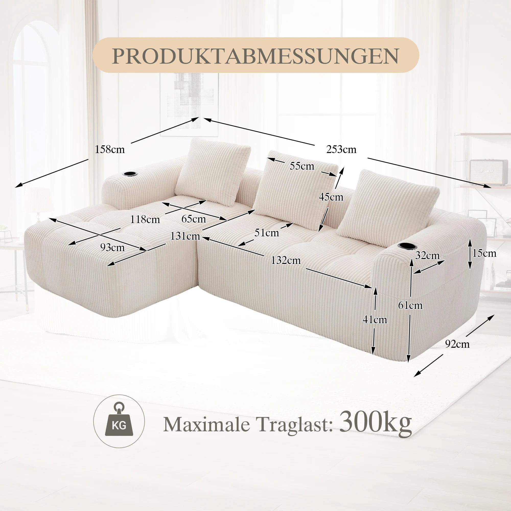 Canapé Luxe Contemporain – Élégance & Confort Premium