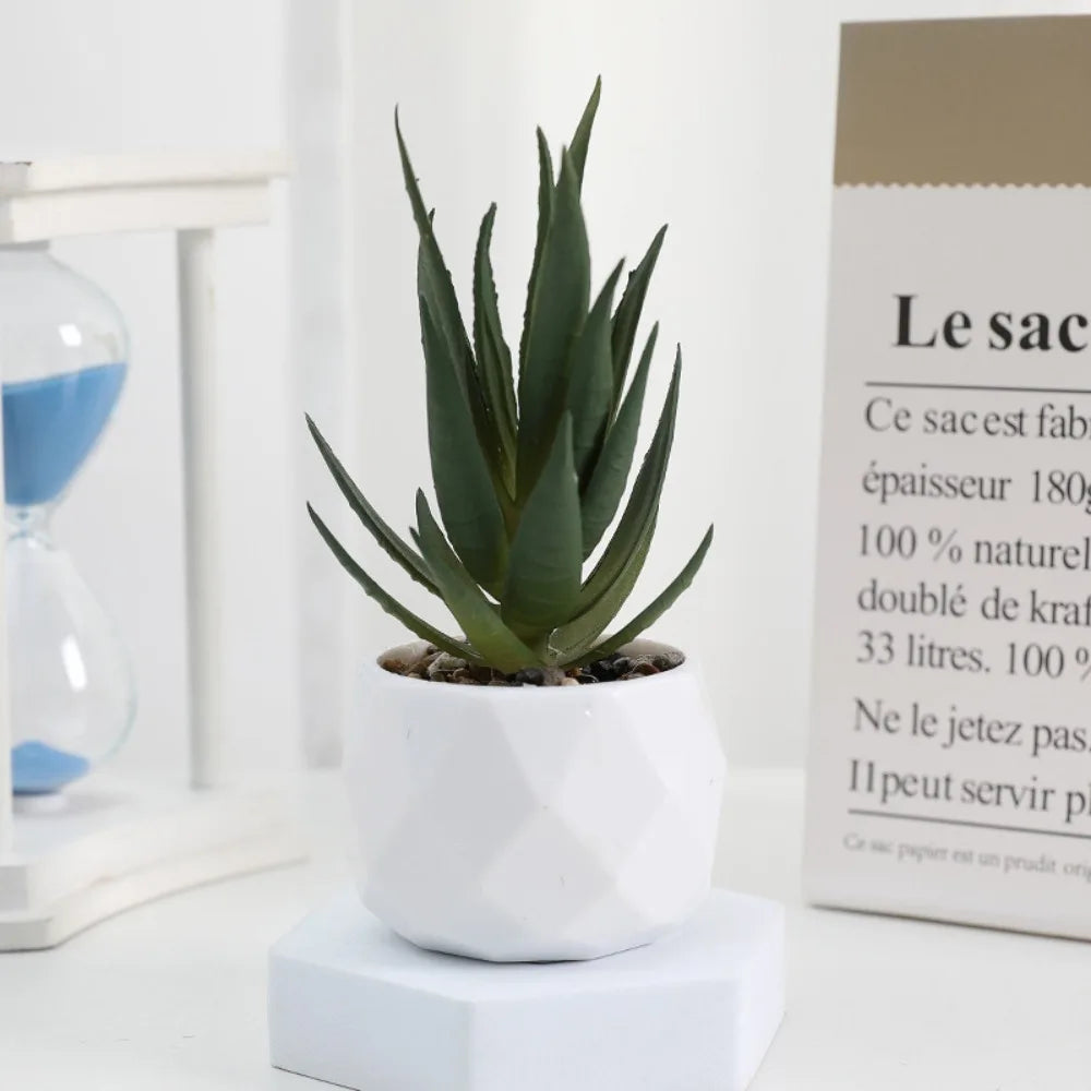 Lot de Petits Pots Blancs Modernes – Décoration de Bureau Élégante